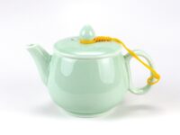 Classic Plum Green Celadon Teapot