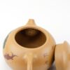 Lid open Clay-Painted Yellow Xishi Style Duan Ni Yixing Teapot