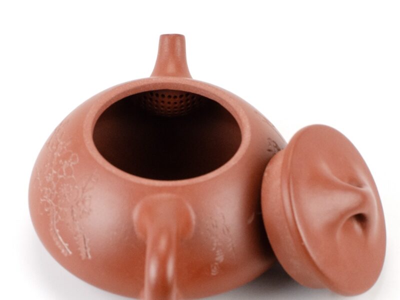 Open lid Red Stone Scoop Zhu Ni Yixing Teapot