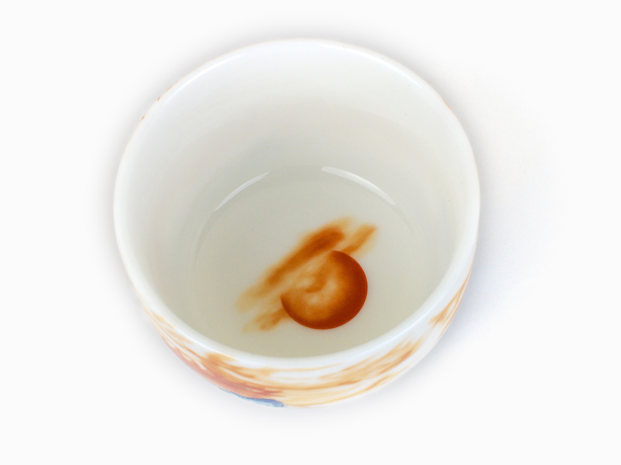 Inside of Jingdezhen Hand-Painted Phoenix Porcelain Teacup