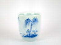 Willow River Hand-Painted Celadon Teacup