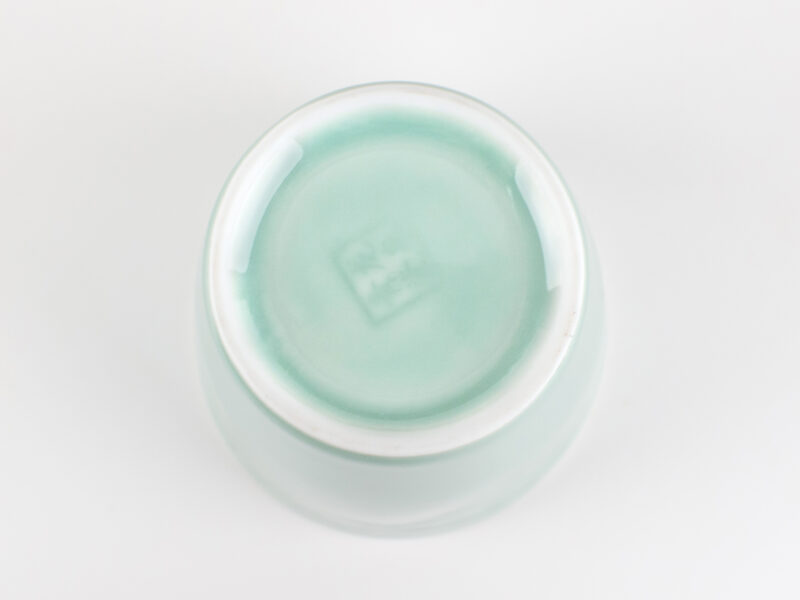 Stamp on base of Longquan Kiln Lucky Cloud Tall Celadon Teacup