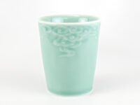 Stamp on base of Longquan Kiln Lucky Cloud Tall Celadon Teacup