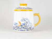 Leaping Koi Porcelain Filter Cup