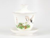 Flying Crane Porcelain Gaiwan