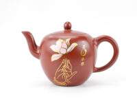 Mei ren jian Beauty's Shoulder Lotus Painted Da Hong Pao Yixing Teapot
